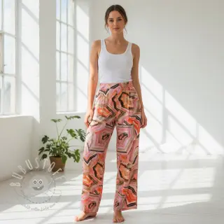 Viskosestoff STRETCH Somer design B digital print