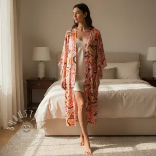 Viskosestoff STRETCH Somer design B digital print