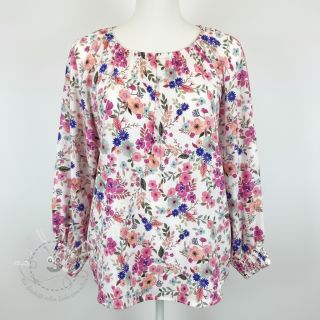 Viskosestoff LUREX Tossed flowers white digital print