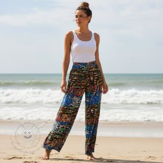 Viskosestoff Dimulti blue digital print