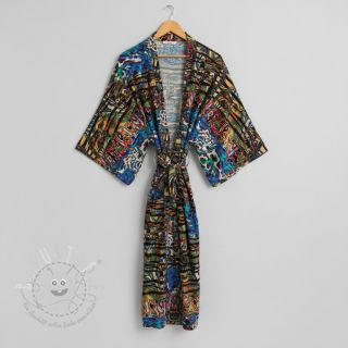 Viskosestoff Dimulti blue digital print