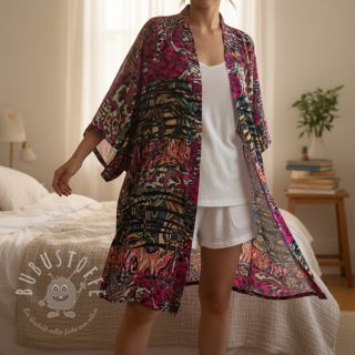 Viskosestoff Dimulti red digital print