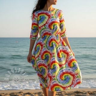 Viskosestoff Retro fun design C digital print