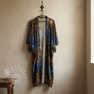 Viskosestoff Dimulti dark blue digital print