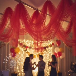 Feintüll red 160 cm