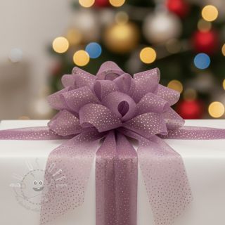 Feintüll ROYAL SPARKLE dark lilac gold