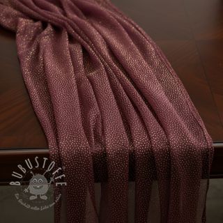 Feintüll ROYAL SPARKLE aubergine gold