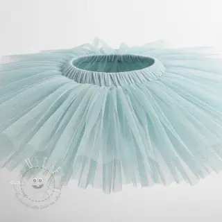 Feintüll ROYAL SPARKLE  light blue gold
