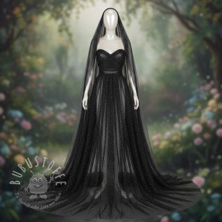 Feintüll ROYAL SPARKLE black silver