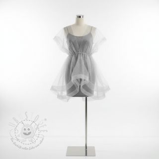 Feintüll ROYAL SPARKLE grey silver