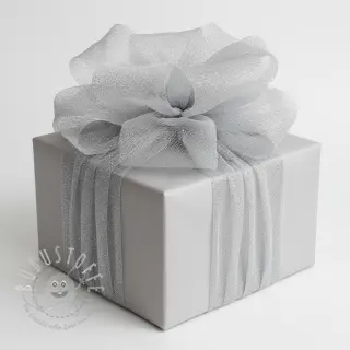 Feintüll ROYAL SPARKLE grey silver