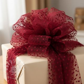 Feintüll SPOT bordeaux