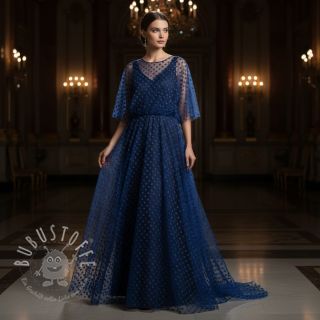 Feintüll SPOT cobalt