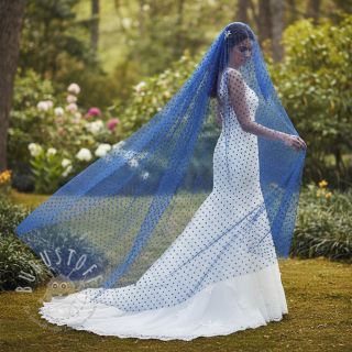 Feintüll SPOT cobalt