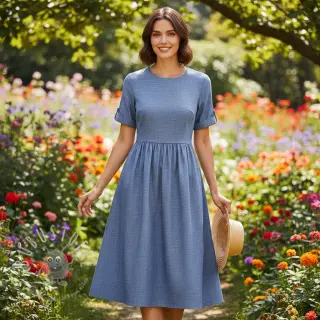Leinen mit Baumwolle Lico navy