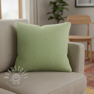 Leinen mit Baumwolle Fishbone lime