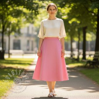 Leinen mit Baumwolle Fishbone fuchsia