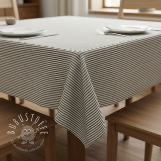 Leinen mit Baumwolle Lira medium stripe black