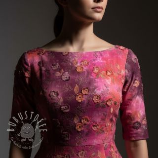 Baumwollstoff TIE DYE EMBROIDERY Poppy design Q