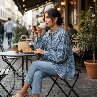 Madeira embroidery TIE DYE DENIM Design B