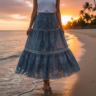 Madeira embroidery TIE DYE DENIM Design B