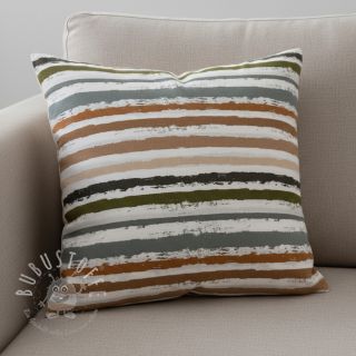 Baumwollstoff Big stripes Snoozy old green