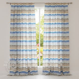 Baumwollstoff Big stripes Snoozy old blue