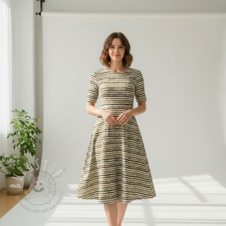 Baumwollstoff Small stripes Snoozy taupe