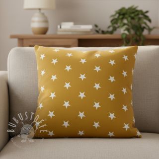 Baumwollstoff Stars ochre