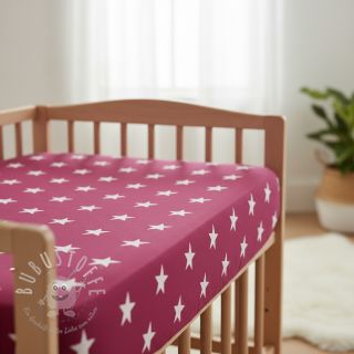 Baumwollstoff Stars cerise