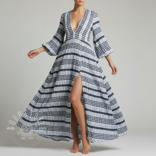 Baumwollstoff YARN DYED Stripe navy