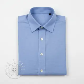Baumwollstoff popeline dark sky blue