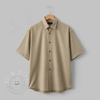 Baumwollstoff popeline light brown