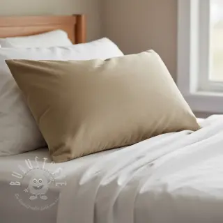Baumwollstoff popeline dark beige