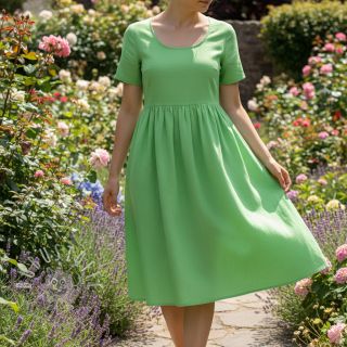 Baumwollstoff popeline neon green