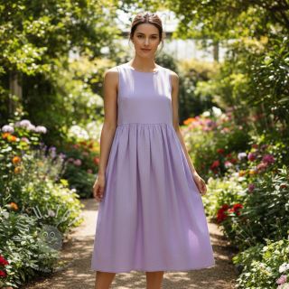 Baumwollstoff popeline bright lilac