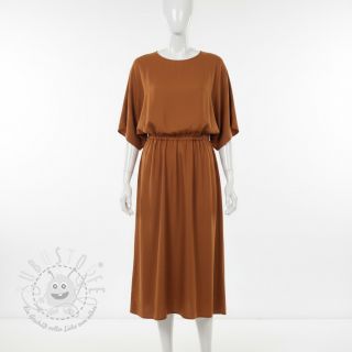 Baumwollstoff popeline dark cognac