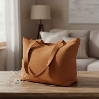 Baumwollstoff popeline dark cognac