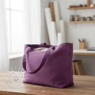 Baumwollstoff popeline aubergine