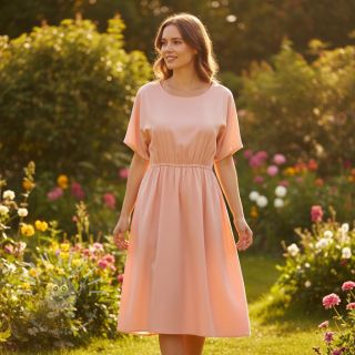 Baumwollstoff popeline rose