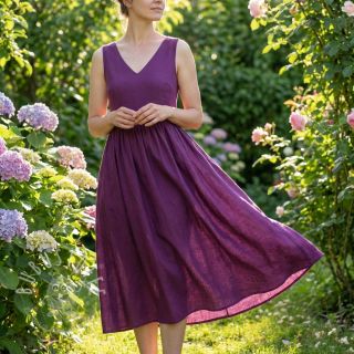 Baumwollstoff popeline dark purple