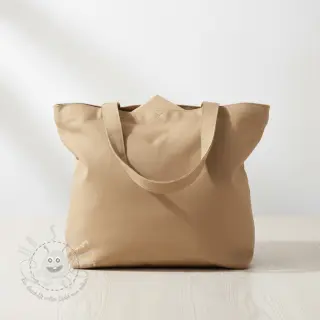 Baumwollstoff popeline taupe