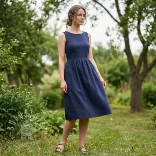 Baumwollstoff popeline navy
