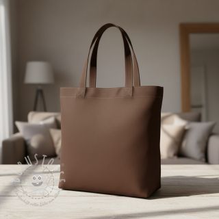 Baumwollstoff popeline dark brown