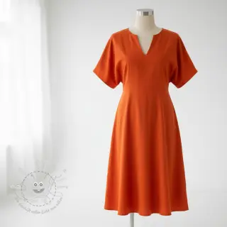 Baumwollstoff popeline flame orange
