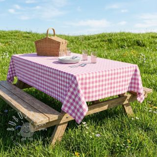 Baumwollstoff Check pink