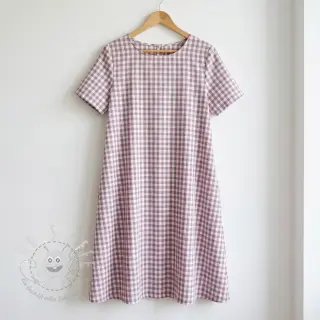 Baumwollstoff Check mauve