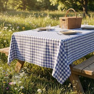 Baumwollstoff Check lavender