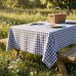 Baumwollstoff Check lavender