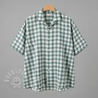Baumwollstoff Check teal